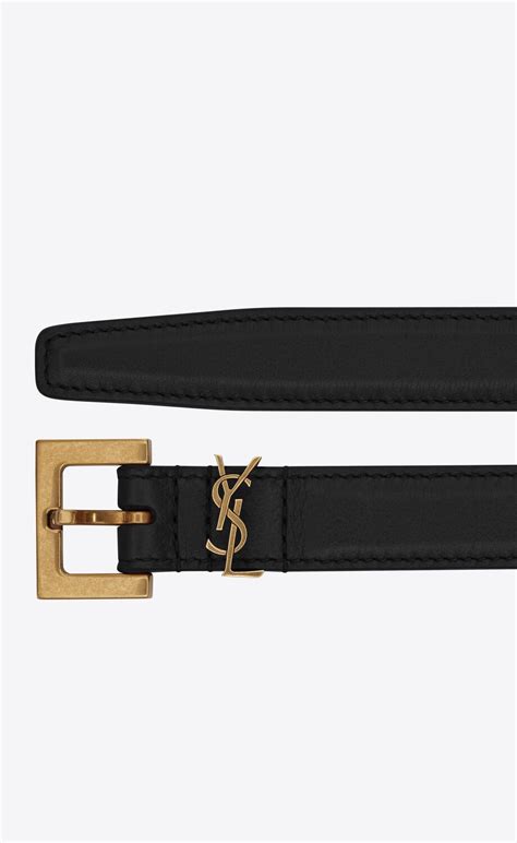 ysl thin black belt|ysl belt outlet.